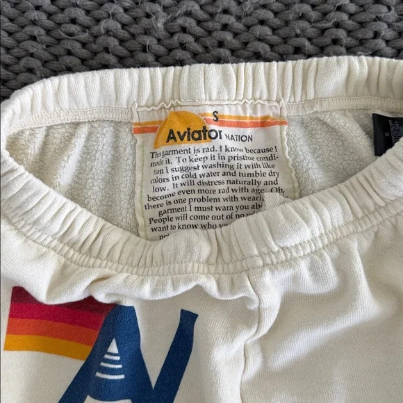 Aviator Nation slightly off-white sweats size small - Picture 3 of 3